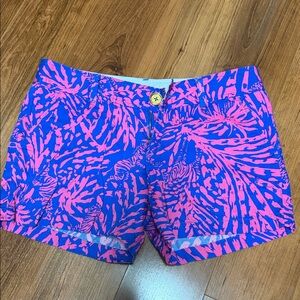 Lilly Pulitzer Pink and Blue High Waist Shorts